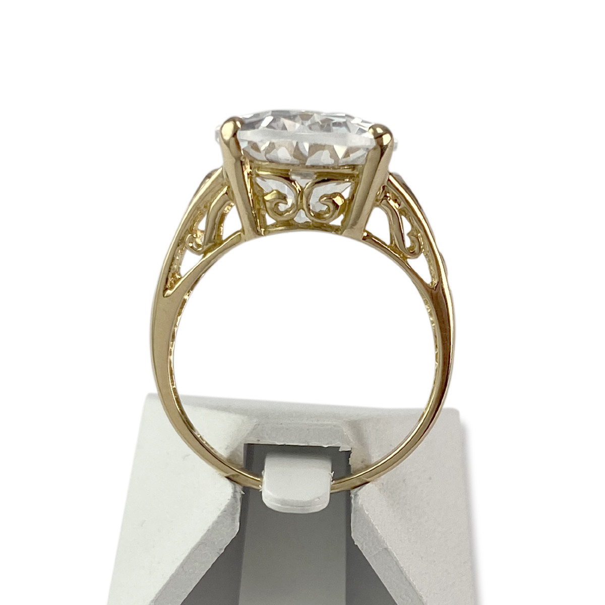 Bague d'occasion or 750 jaunezirconia - vue 3