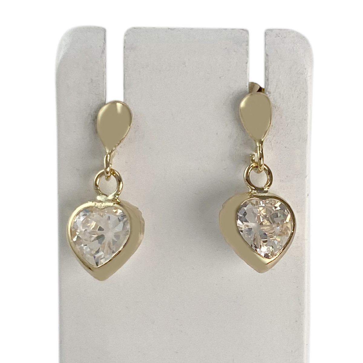 Boucles d'oreilles d'occasion or 750 jaunezirconias