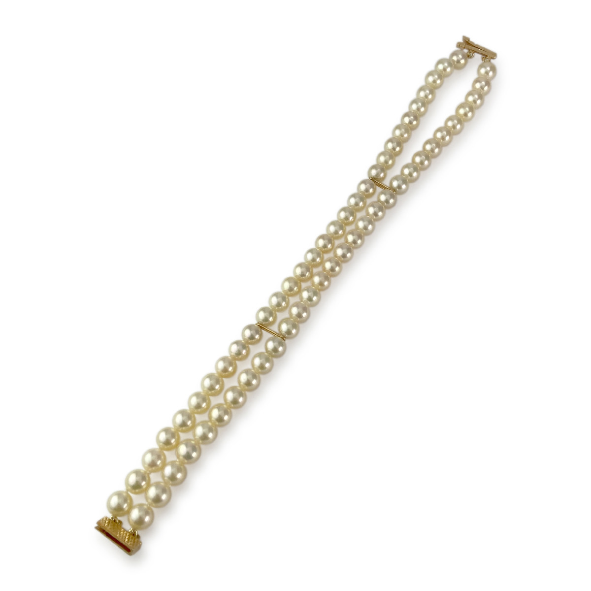 Bracelet d'occasion or 750 jaune perle de culture du japon - vue 2