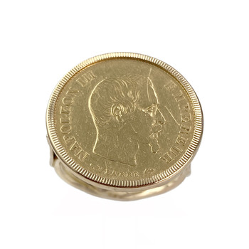 Bague d'occasion or 750 jaune porte pièce