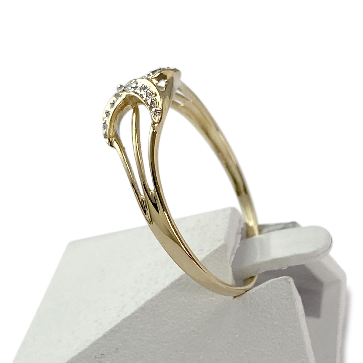 Bague d'occasion or 750 jaune diamant - vue 2