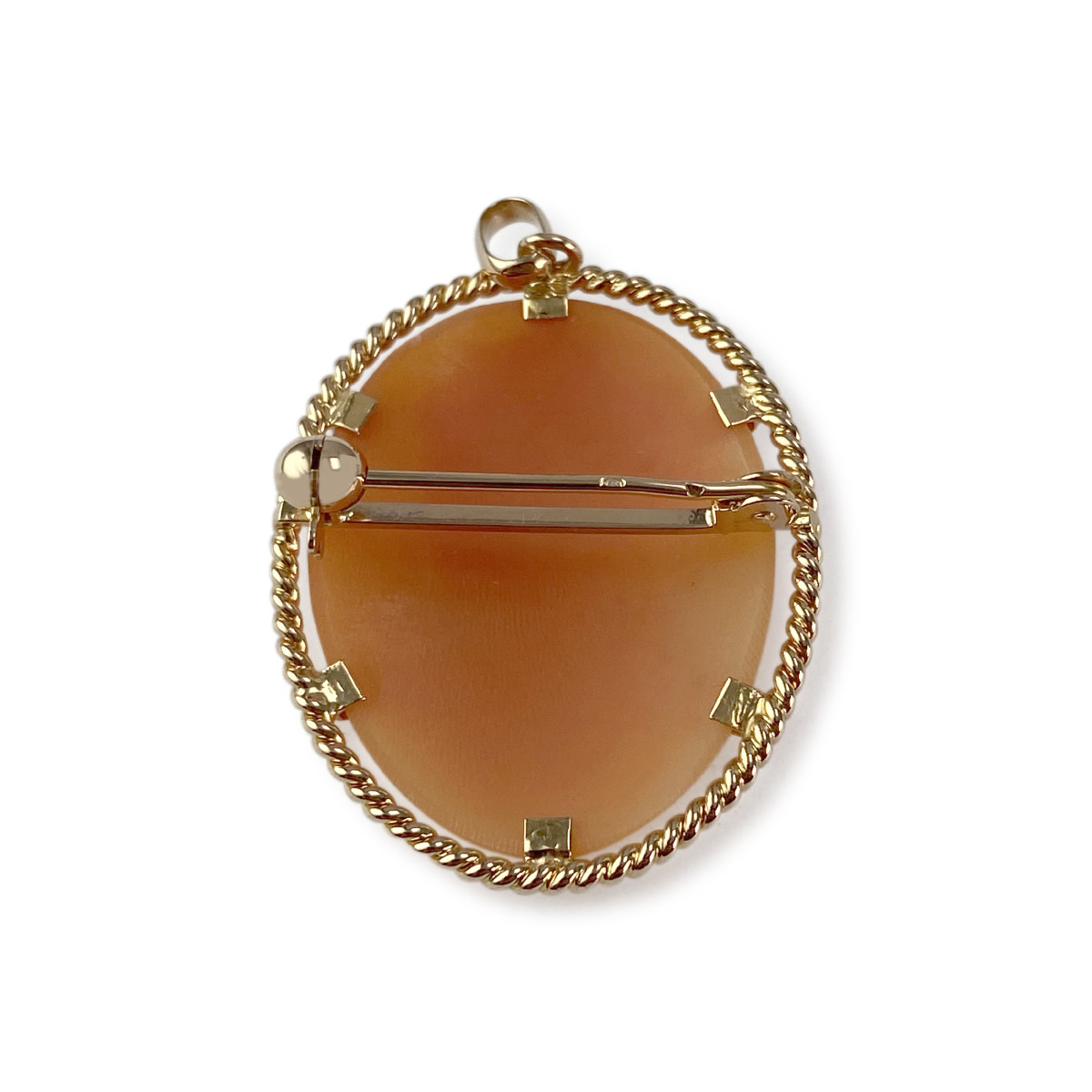 Pendentif d'occasion or 750 jaune camee - vue 2