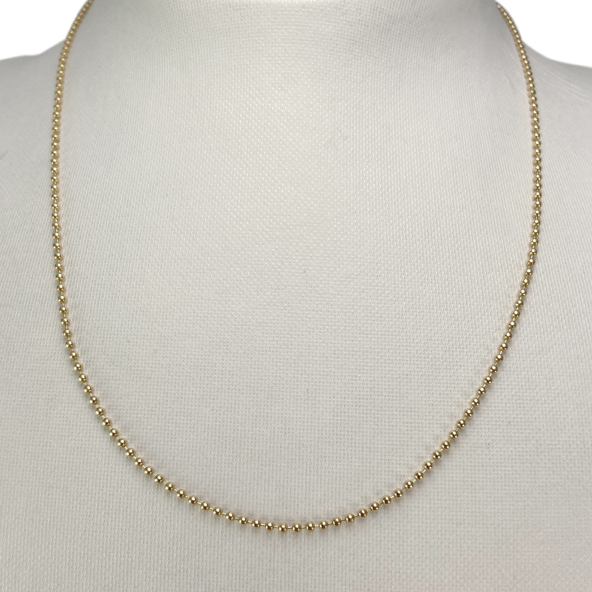 Collier d'occasion or 750 jaune maille boule - vue 2