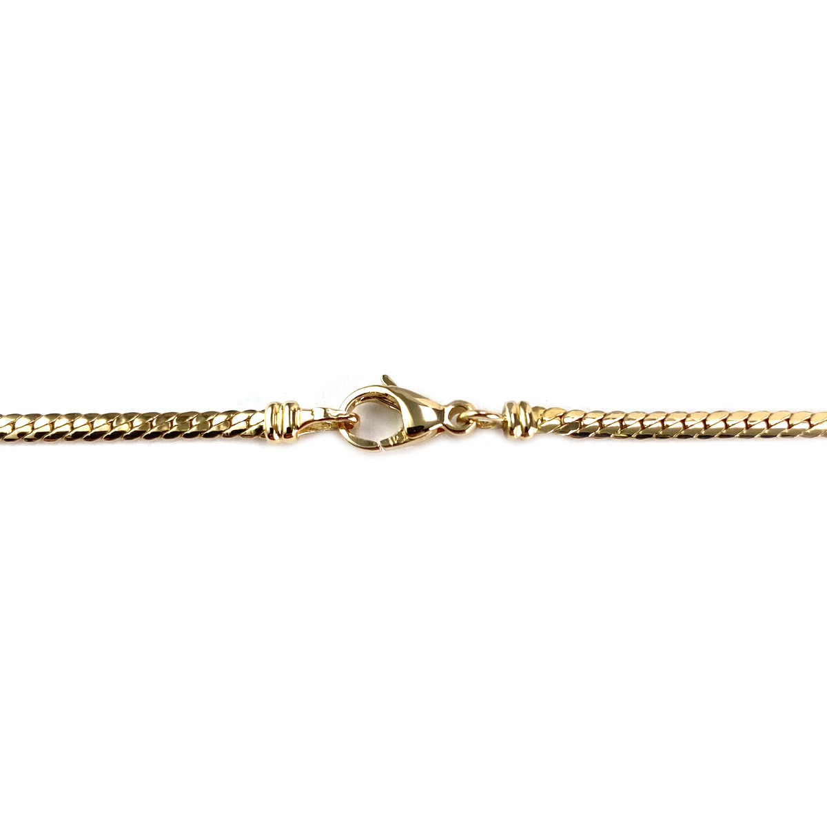 Collier d'occasion or 750 2 tons maille anglaise saphir saphir - vue 3