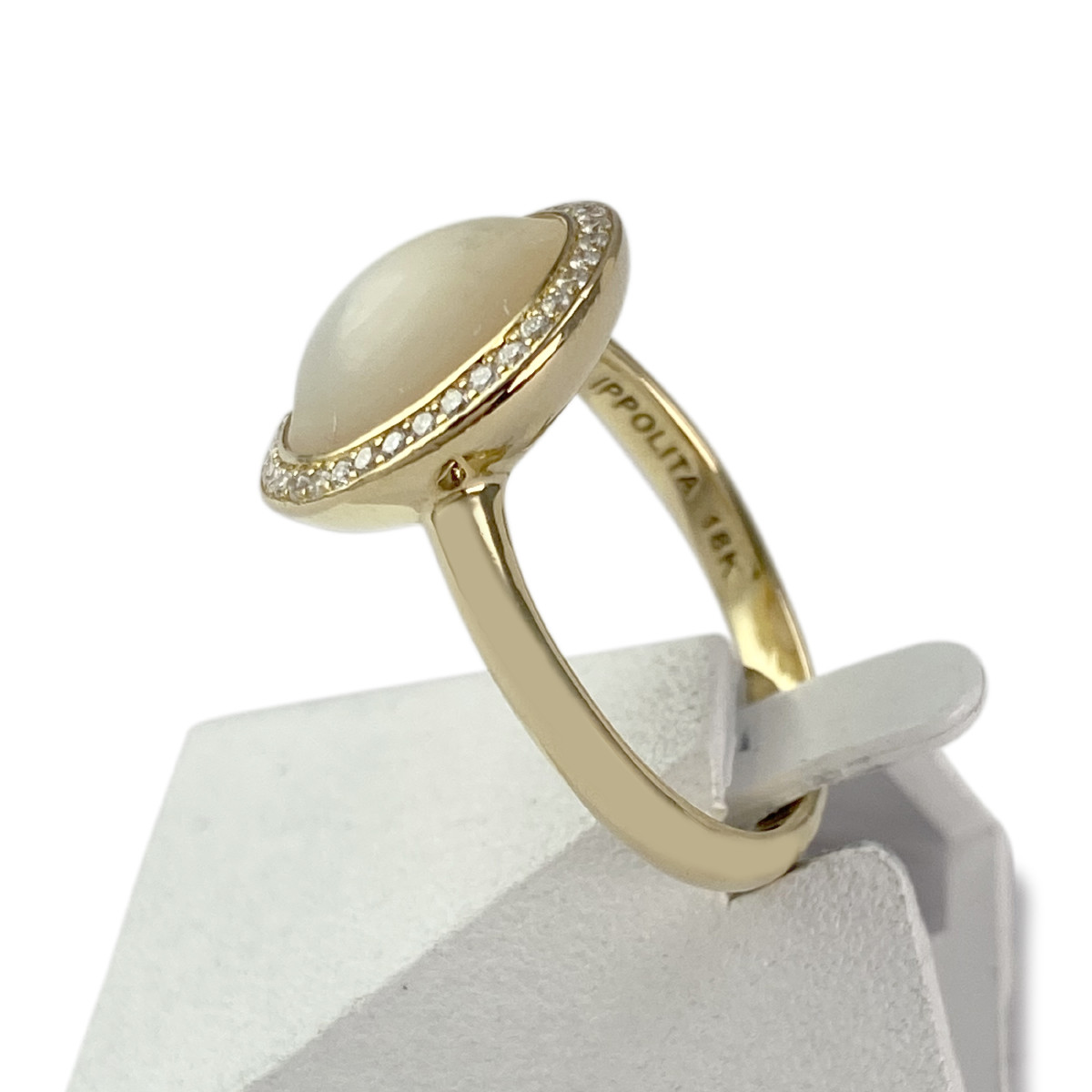 Bague IPPOLITA d'occasion or 750 jaune diamant nacre - vue 2