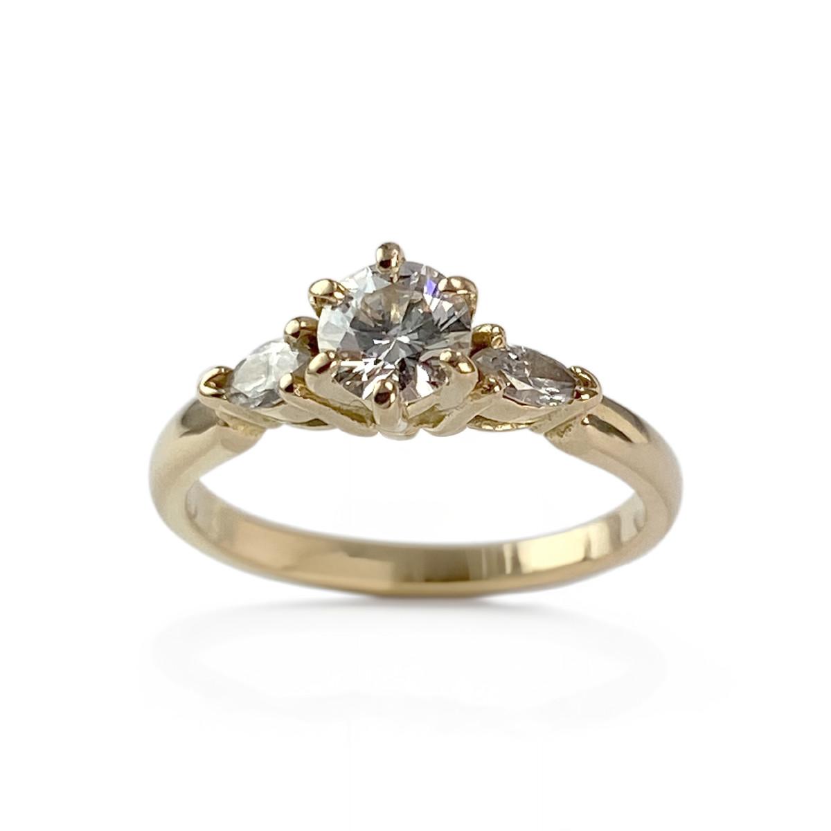 Bague d'occasion or 750 jaune diamant diamant