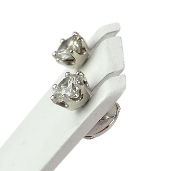 Second-hand gold 750 white diamond earrings