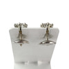 Boucles d'oreilles d'occasion or 750 blanc diamant - vue V3
