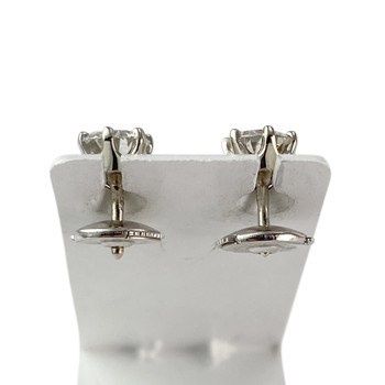 Second-hand gold 750 white diamond earrings