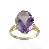 Bague d'occasion or 750 jaune amethyste