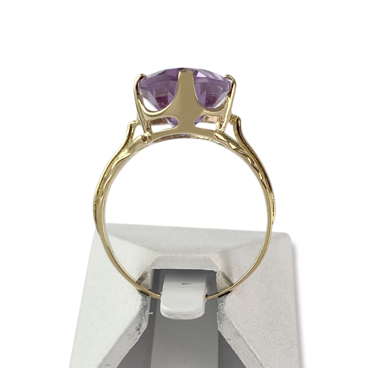 Bague d'occasion or 750 jaune amethyste - vue 3