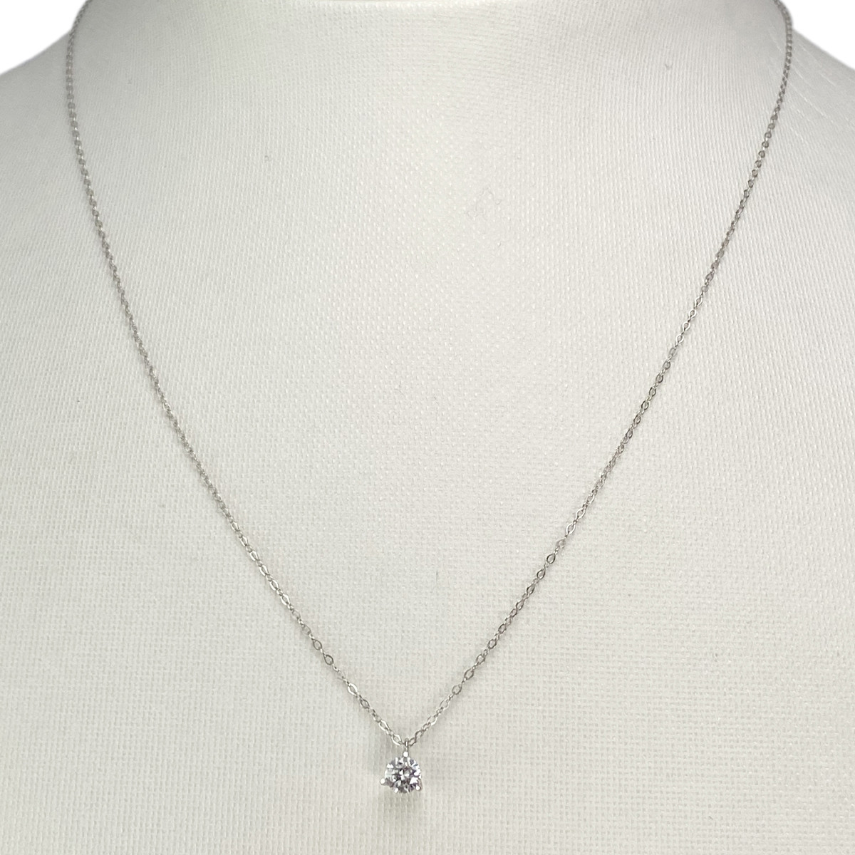 Collier d'occasion or 750 blanc diamant DSI1 0.20ct - vue 2