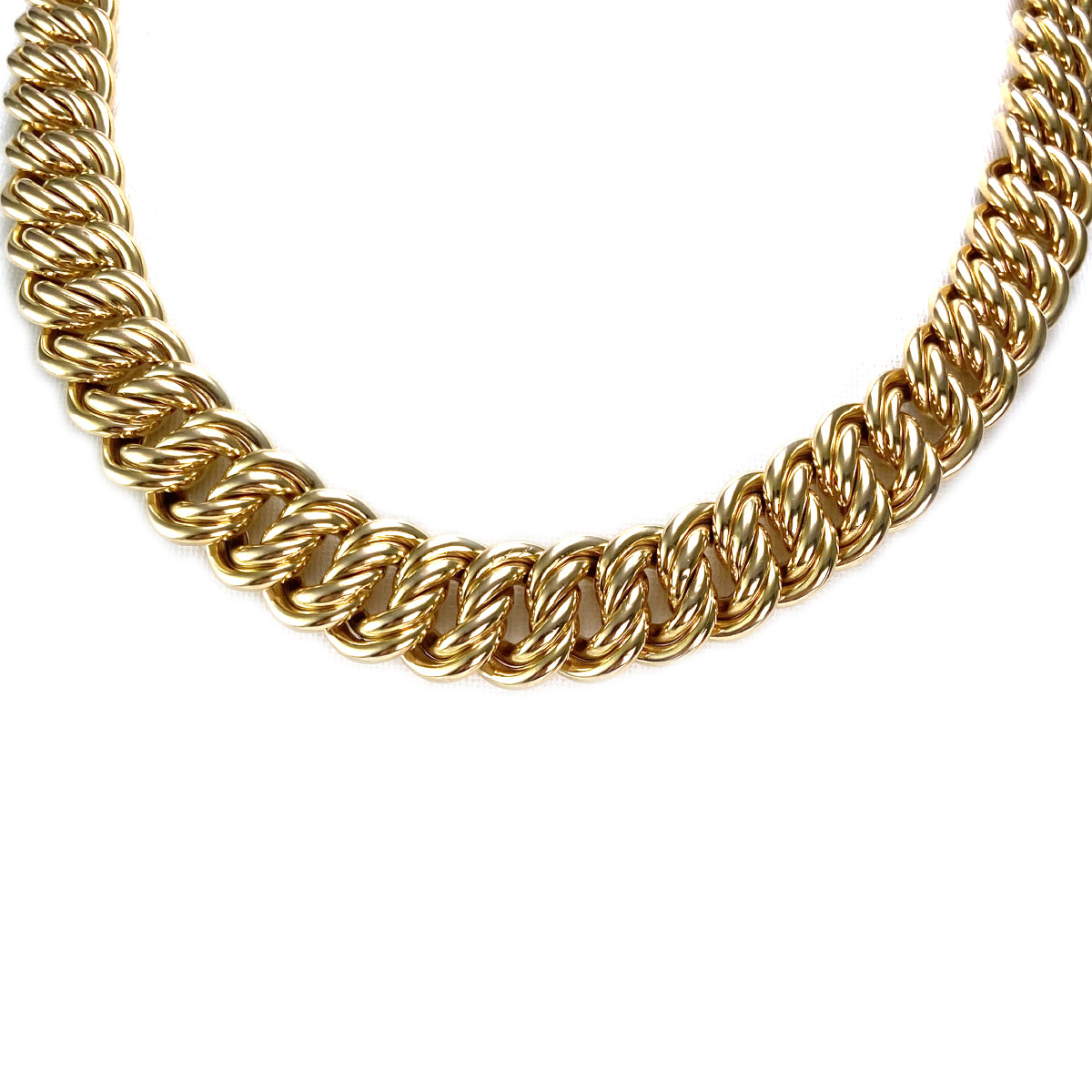 Collier d'occasion or 750 jaune maille américaine