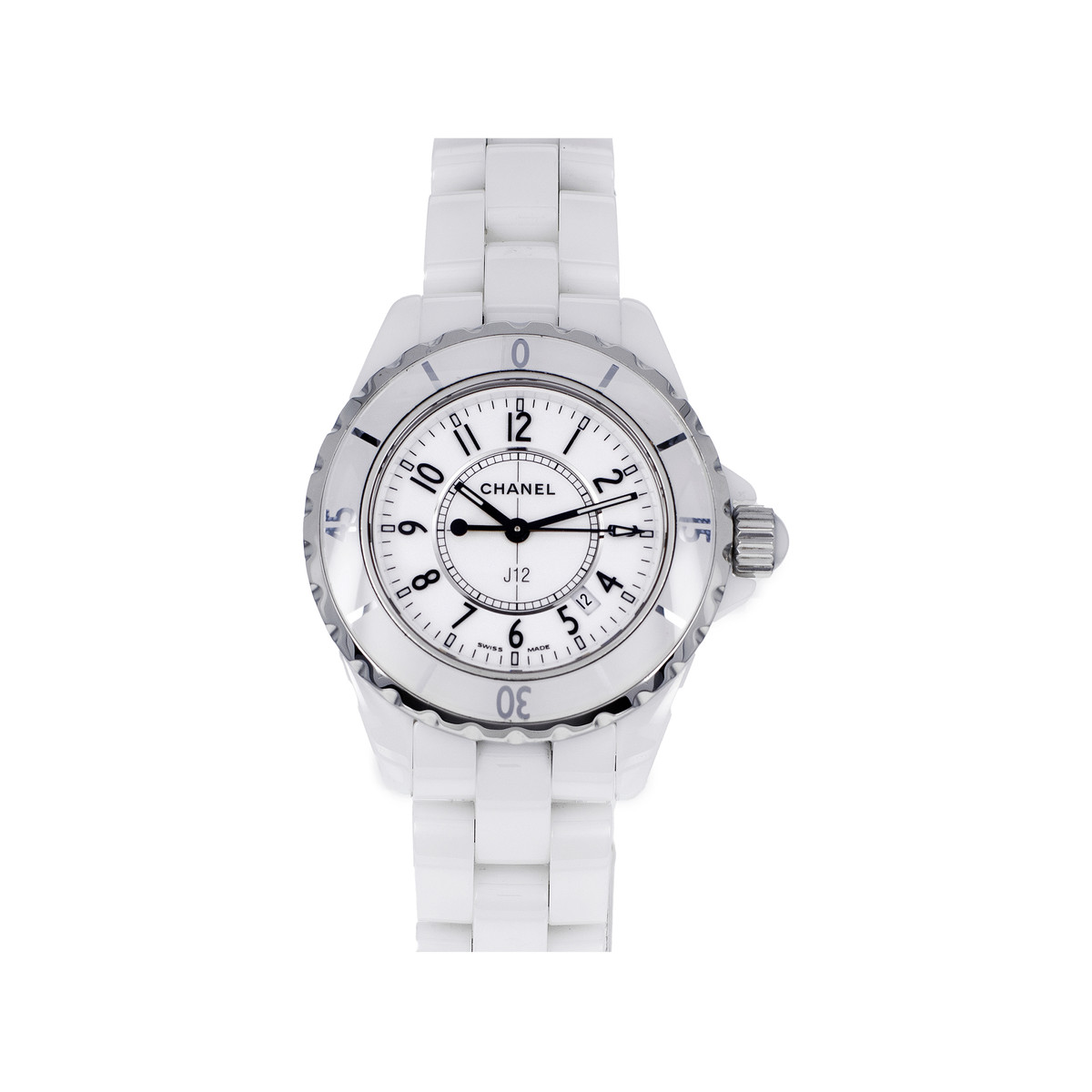 CHANEL J12 dameshorloge quartz keramische armband met secondewijzer