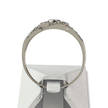 Second-hand gold 750 white diamond ring