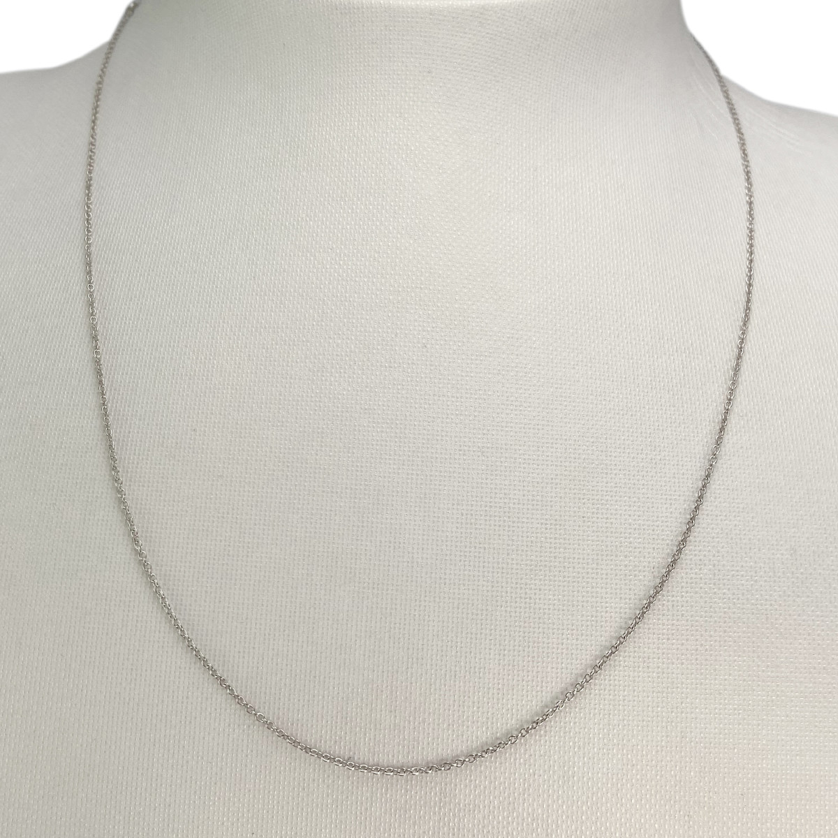 Chaîne d'occasion or 375 blanc maille forcat - vue 2