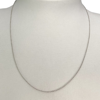 Chaîne d'occasion or 375 blanc maille forcat