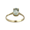 Second hand gold 750 yellow aquamarine ring - vue V1