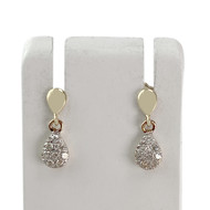 Boucles d'oreilles d'occasion or 750 jaune diamant