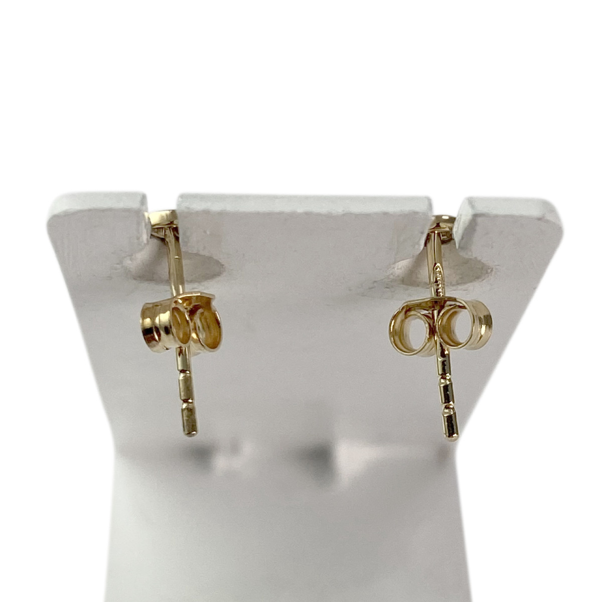 Boucles d'oreilles d'occasion or 750 jaune diamant - vue 3