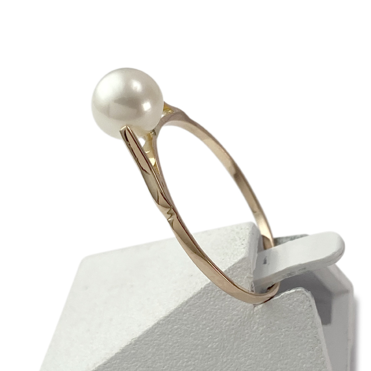 Bague d'occasion or 750 jaune perle de culture - vue 2