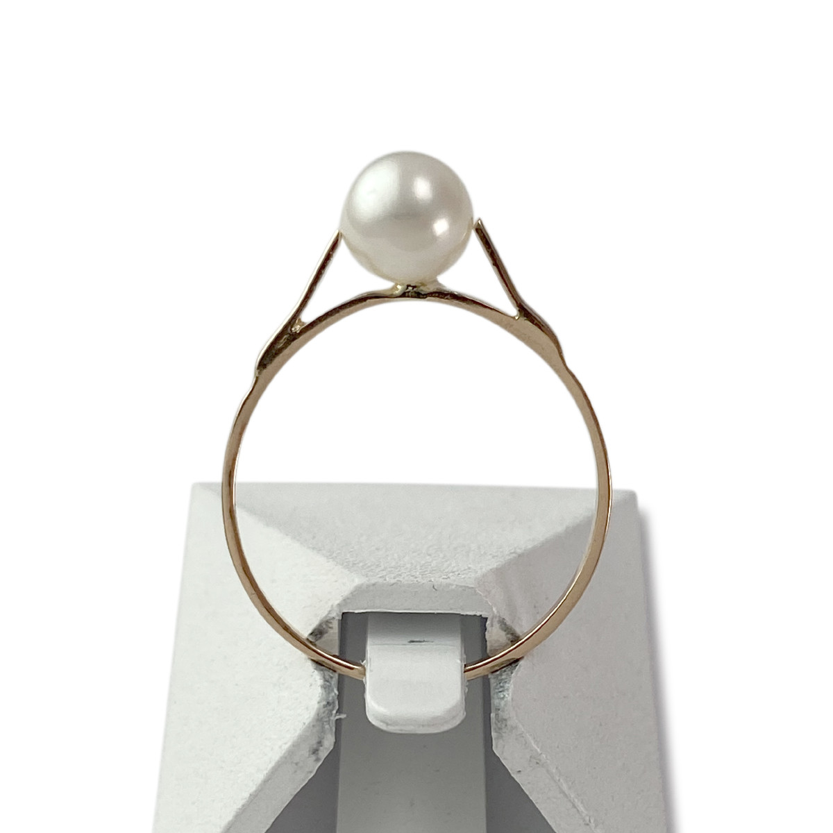 Bague d'occasion or 750 jaune perle de culture - vue 3