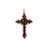 Tweedehands 750 gouden granaat hanger