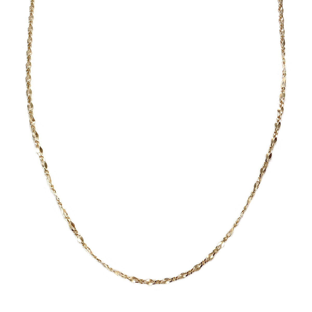 Second-hand necklace 750 yellow gold fancy mesh