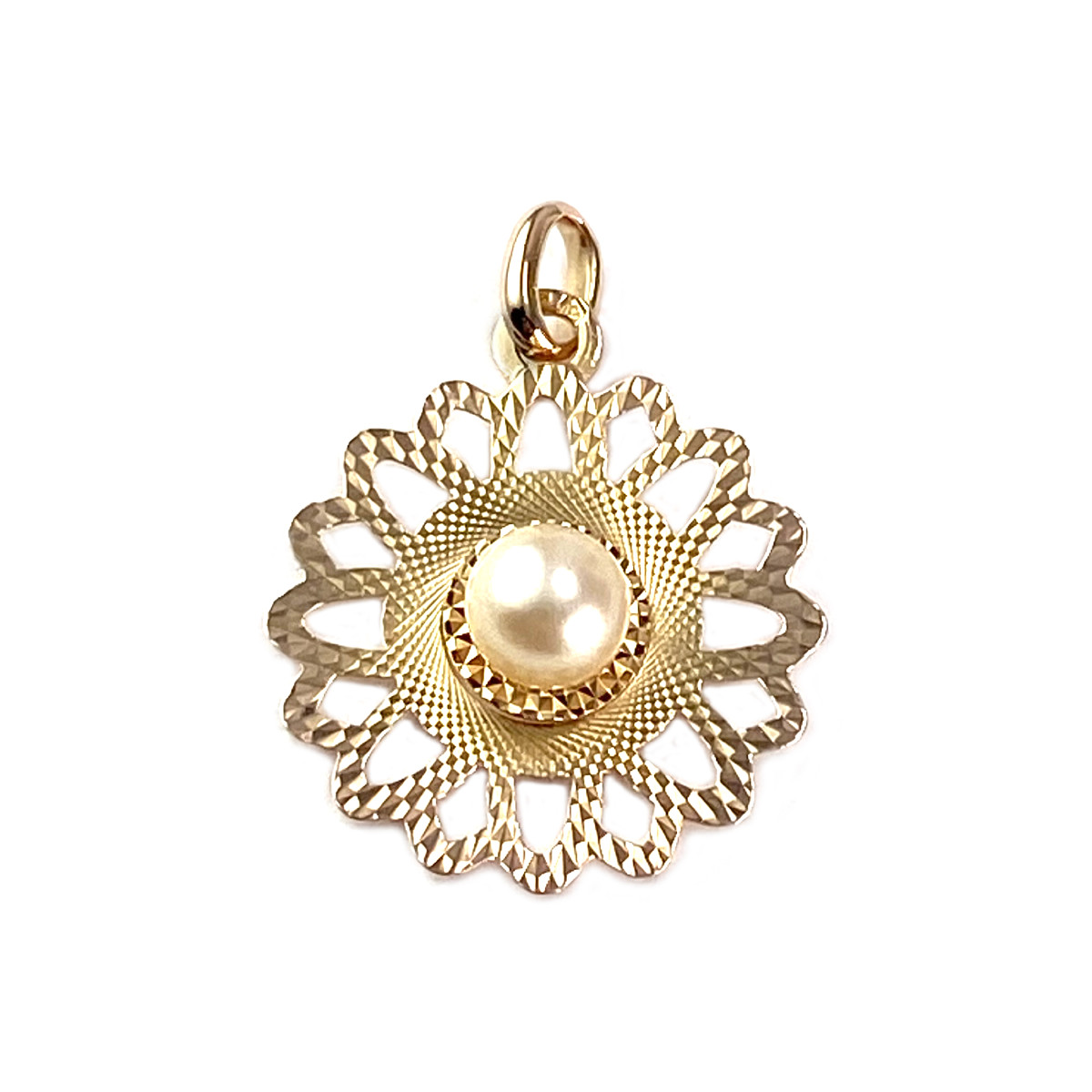 Pendentif d'occasion or 750 jaune perle de culture