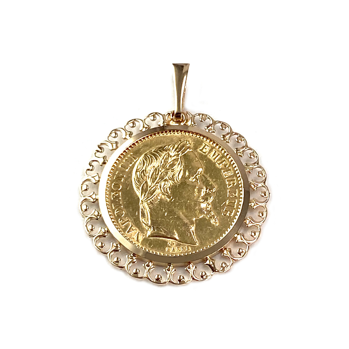 Second-hand pendant in 750 yellow gold