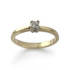 Solitaire tweedehands goud 750 gele diamant - zicht V1