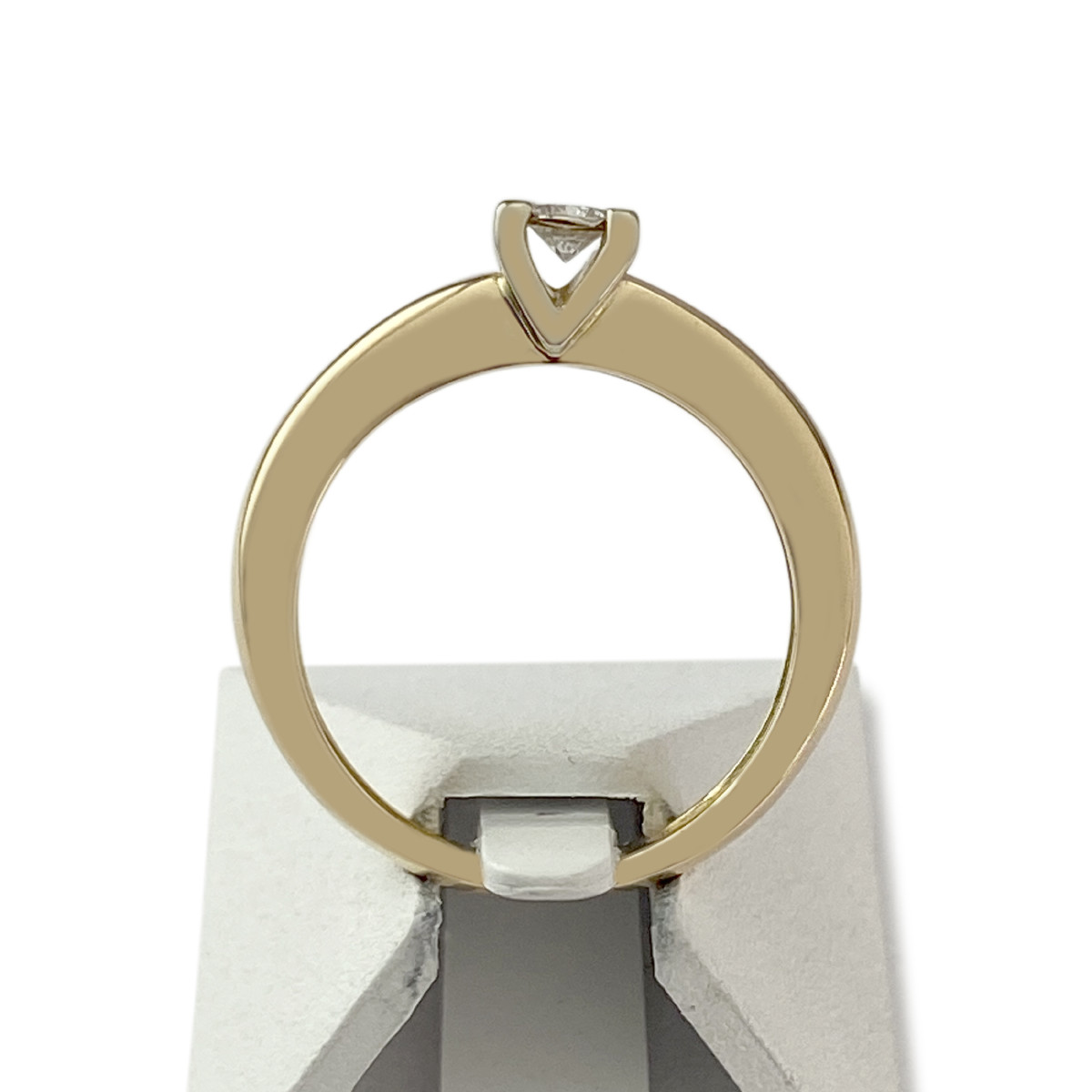 Second-hand gold 750 yellow diamond ring - view 3