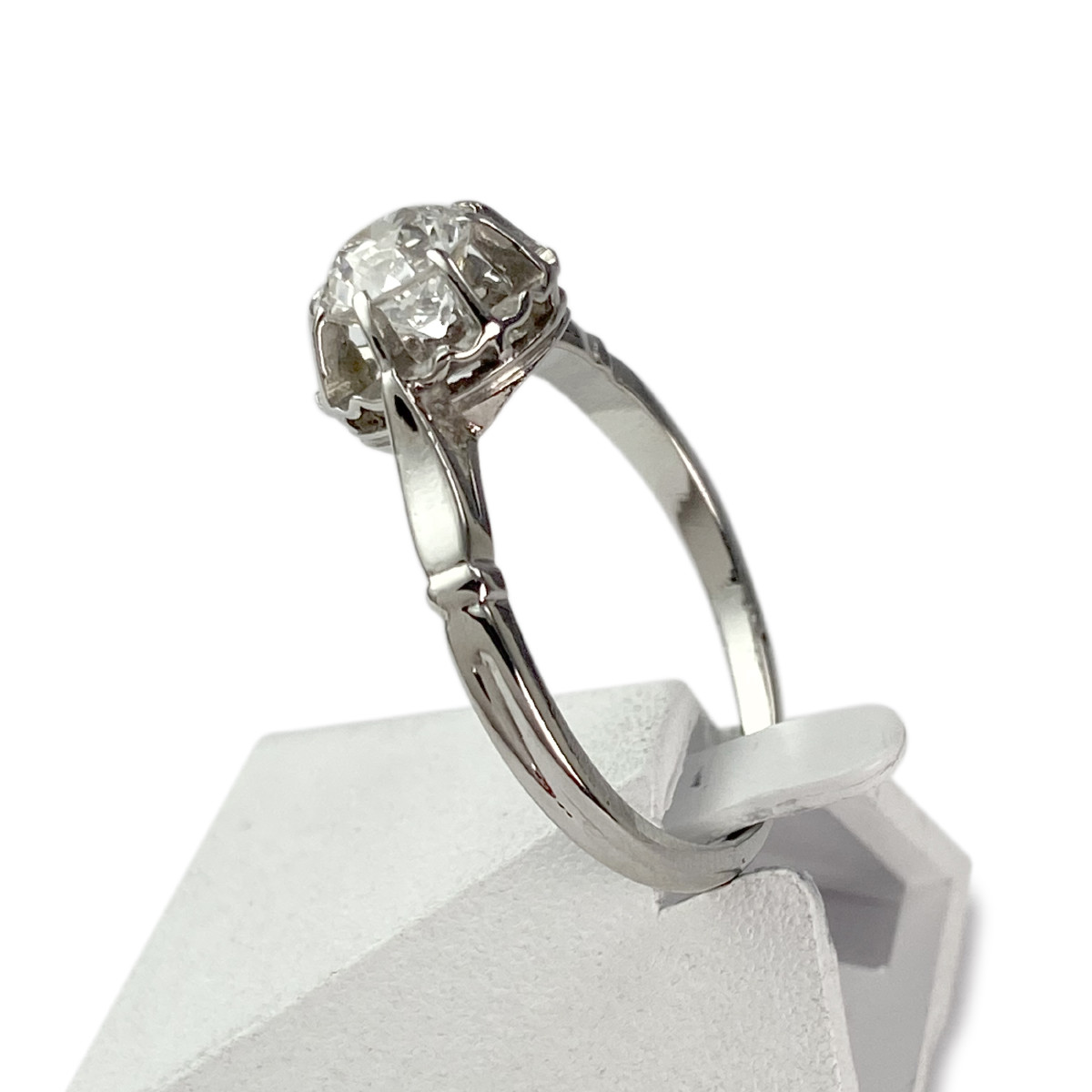 Solitaire d'occasion platine gris diamant - vue 2