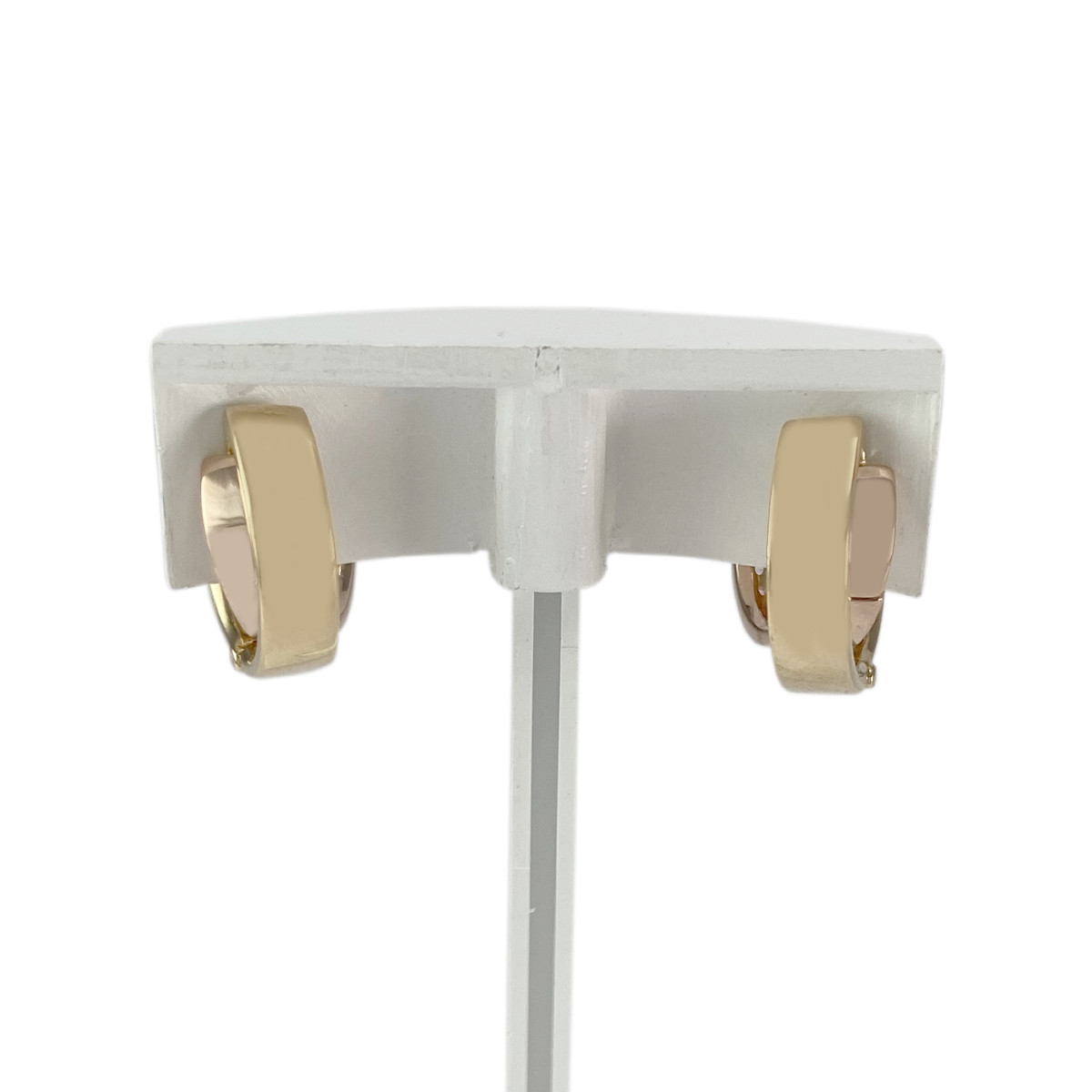 Créoles d'occasion or 750 jaune saphir jaune saphir rose - vue 3