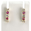 Boucles d'oreilles d'occasion or 750 jaune rubiszirconias - vue V1