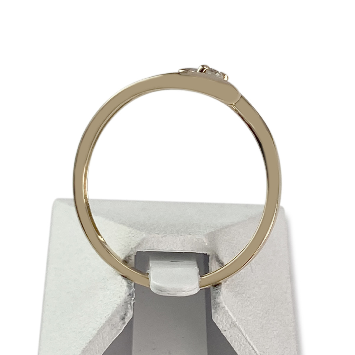 Tweedehands gouden 750 gele diamanten ring - bekijk 3