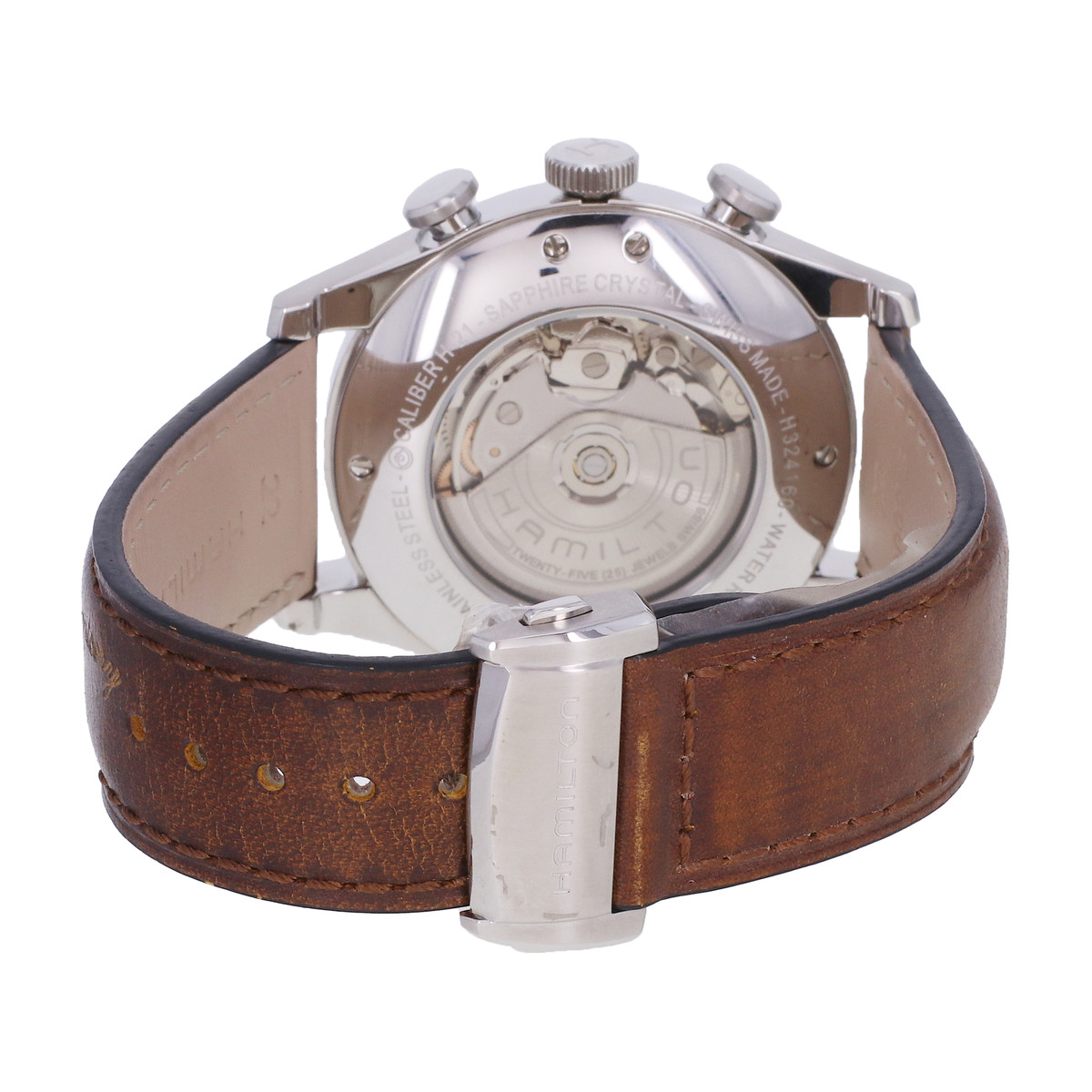 Tweedehands horloge HAMILTON American Classic man automatisch origineel lederen band - bekijk 3
