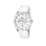 Montre Lotus femme acier bracelet cuir