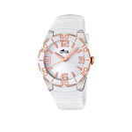 Montre Lotus femme acier pl/rose bracelet silicone