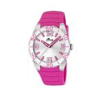 Montre Lotus femme acier bracelet silicone