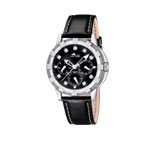 Montre Lotus femme acier bracelet cuir