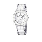 Montre Festina femme acier c&eacute;ramique blanche