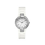 Montre Guess femme acier bracelet blanc
