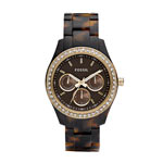 Montre Fossil femme multifonction couleur &eacute;caille