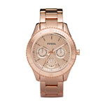Montre Fossil femme multifonctions acier dor&eacute; rose
