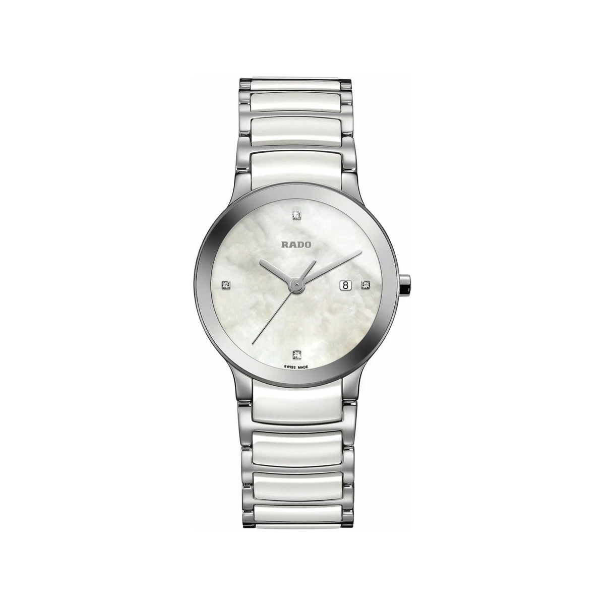 Rado dame centrix ceramique blanche