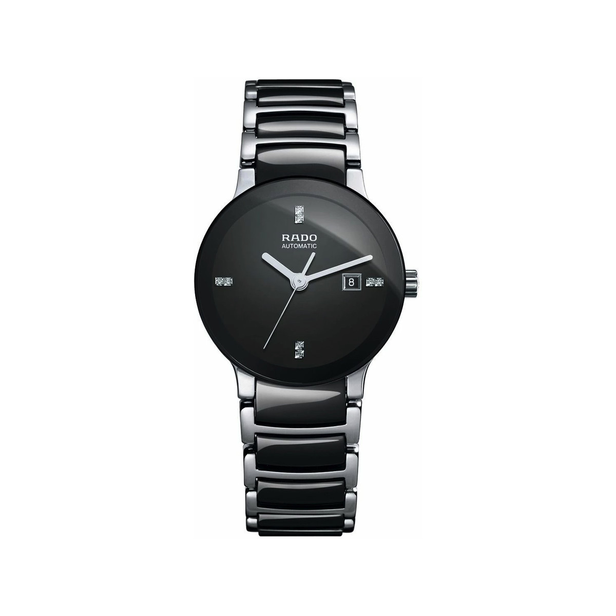 Montre Rado Centrix femme acier noir bracelet céramique noir acier