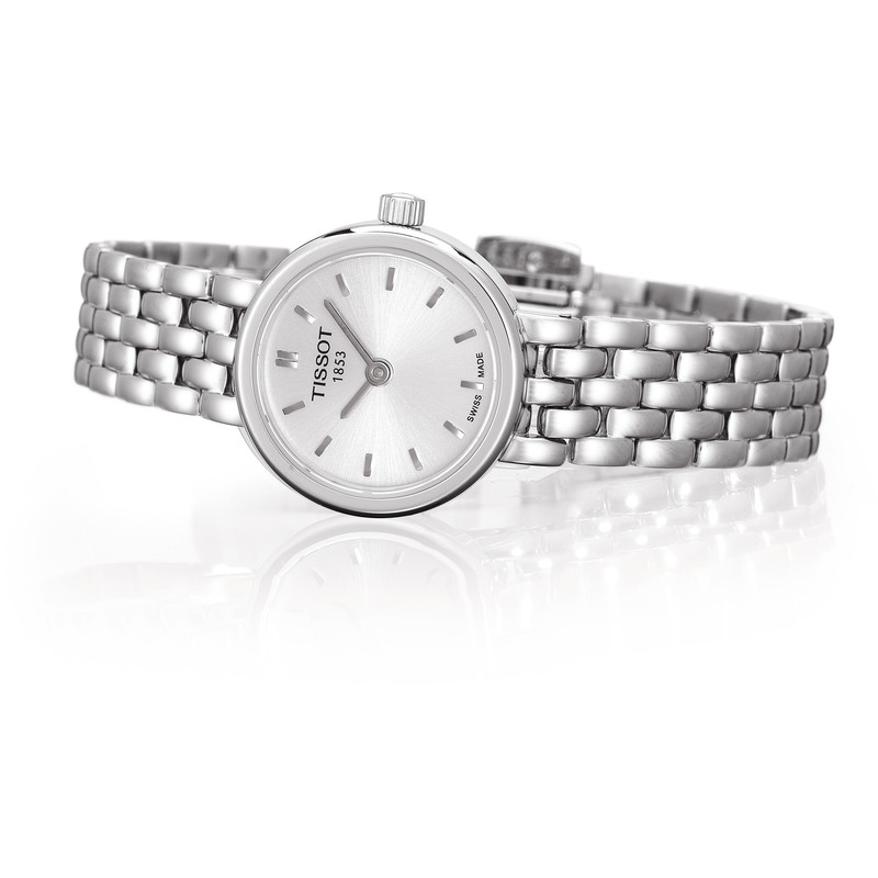 Montre Tissot LOVELY femme cadran gris bracelet acier - vue 2
