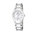 Montre Festina femme acier, c&eacute;ramique blanche