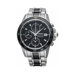 Montre Seiko femme acier et c&eacute;ramique noire